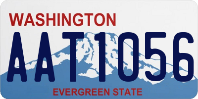 WA license plate AAT1056