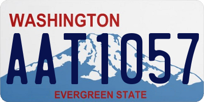 WA license plate AAT1057