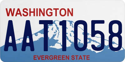 WA license plate AAT1058