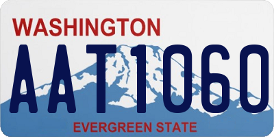 WA license plate AAT1060