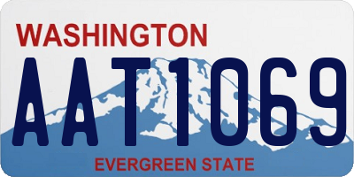 WA license plate AAT1069