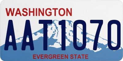 WA license plate AAT1070