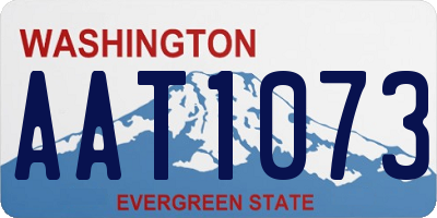 WA license plate AAT1073