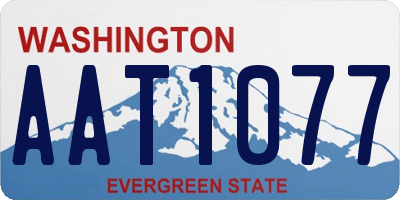 WA license plate AAT1077