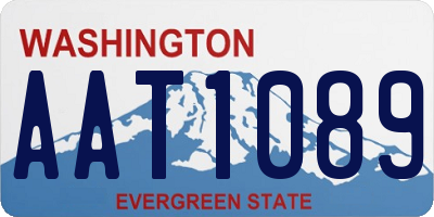 WA license plate AAT1089