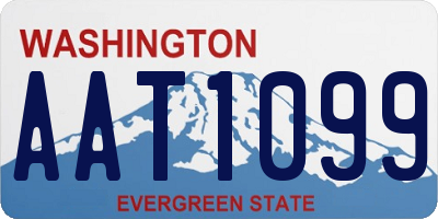 WA license plate AAT1099