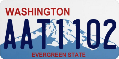 WA license plate AAT1102