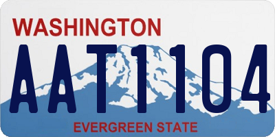 WA license plate AAT1104