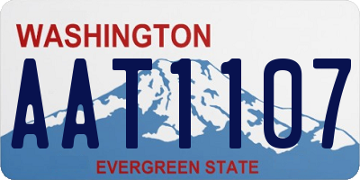 WA license plate AAT1107