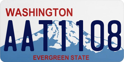 WA license plate AAT1108