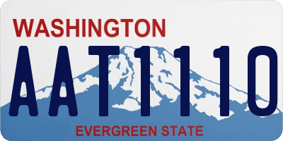 WA license plate AAT1110