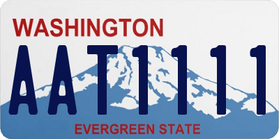 WA license plate AAT1111