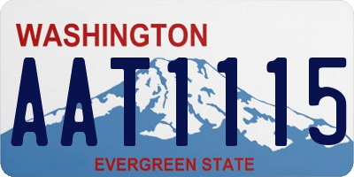 WA license plate AAT1115