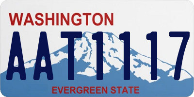 WA license plate AAT1117