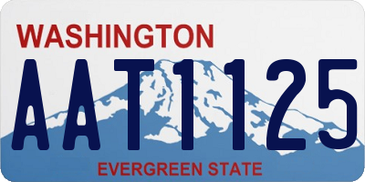 WA license plate AAT1125