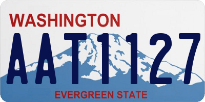 WA license plate AAT1127