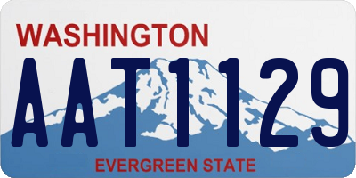WA license plate AAT1129