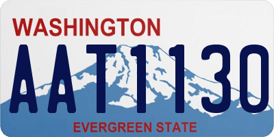 WA license plate AAT1130