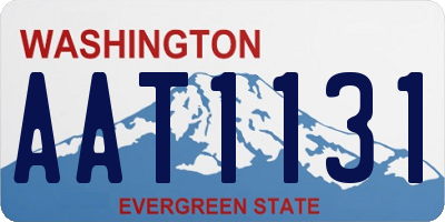 WA license plate AAT1131
