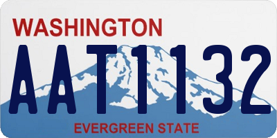 WA license plate AAT1132