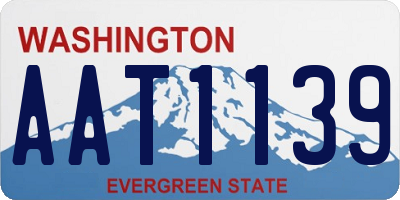 WA license plate AAT1139