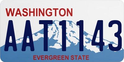 WA license plate AAT1143