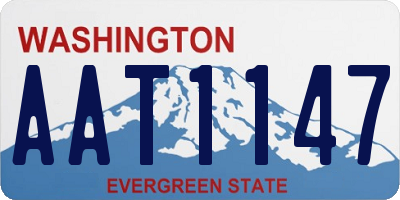 WA license plate AAT1147