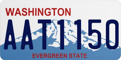 WA license plate AAT1150