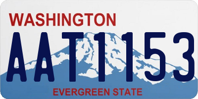 WA license plate AAT1153