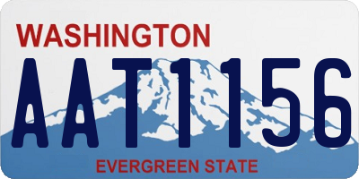 WA license plate AAT1156