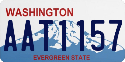 WA license plate AAT1157