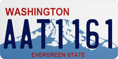 WA license plate AAT1161