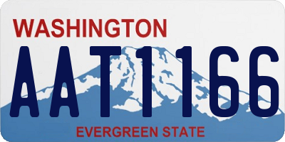 WA license plate AAT1166