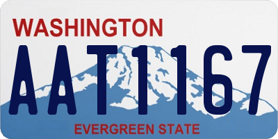 WA license plate AAT1167