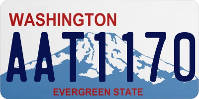 WA license plate AAT1170