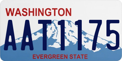 WA license plate AAT1175