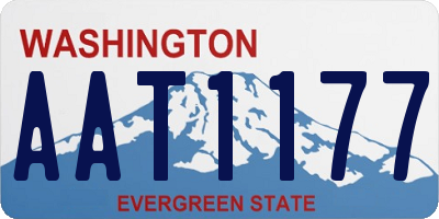 WA license plate AAT1177