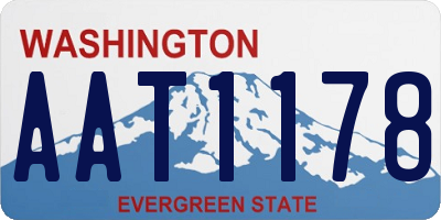 WA license plate AAT1178