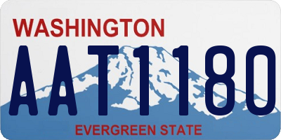 WA license plate AAT1180