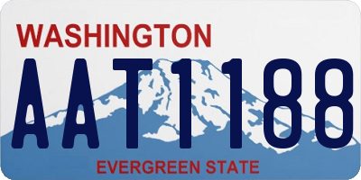 WA license plate AAT1188