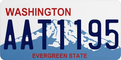 WA license plate AAT1195