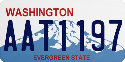 WA license plate AAT1197