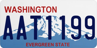 WA license plate AAT1199