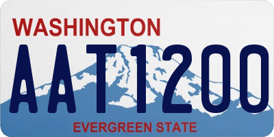 WA license plate AAT1200