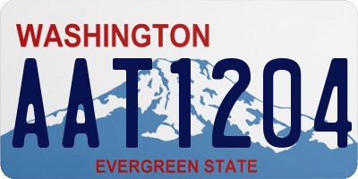 WA license plate AAT1204