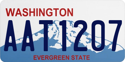 WA license plate AAT1207