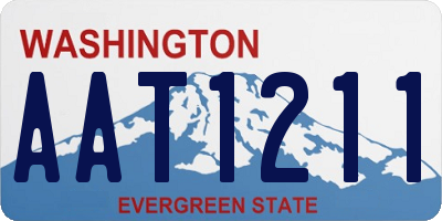 WA license plate AAT1211