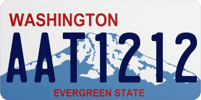 WA license plate AAT1212