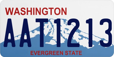WA license plate AAT1213