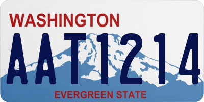 WA license plate AAT1214